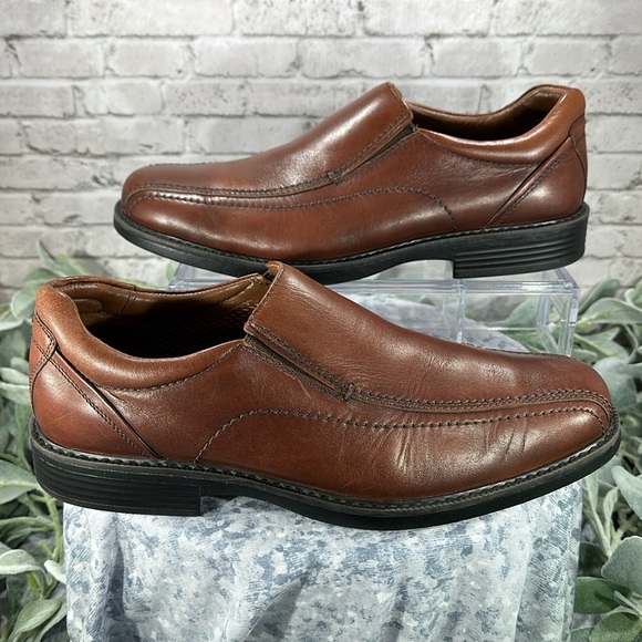 Johnston & Murphy Stanton Runoff XC4 Dark Cherry Leather Slip-On Mens 9M🌟VGUC🌟 - Picture 7 of 16